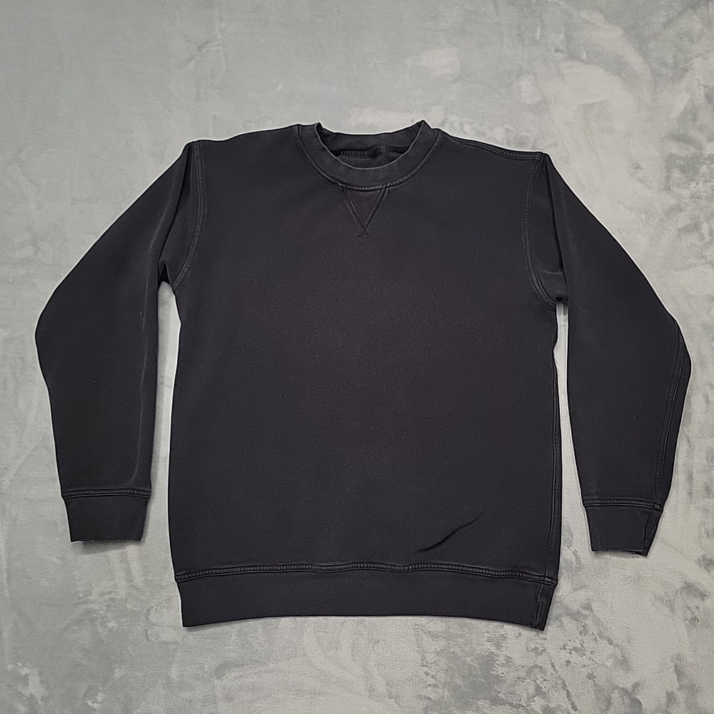 Lululemon Sweatshirt Mens Black City Sweat Crewneck Pullover Gym Training basic